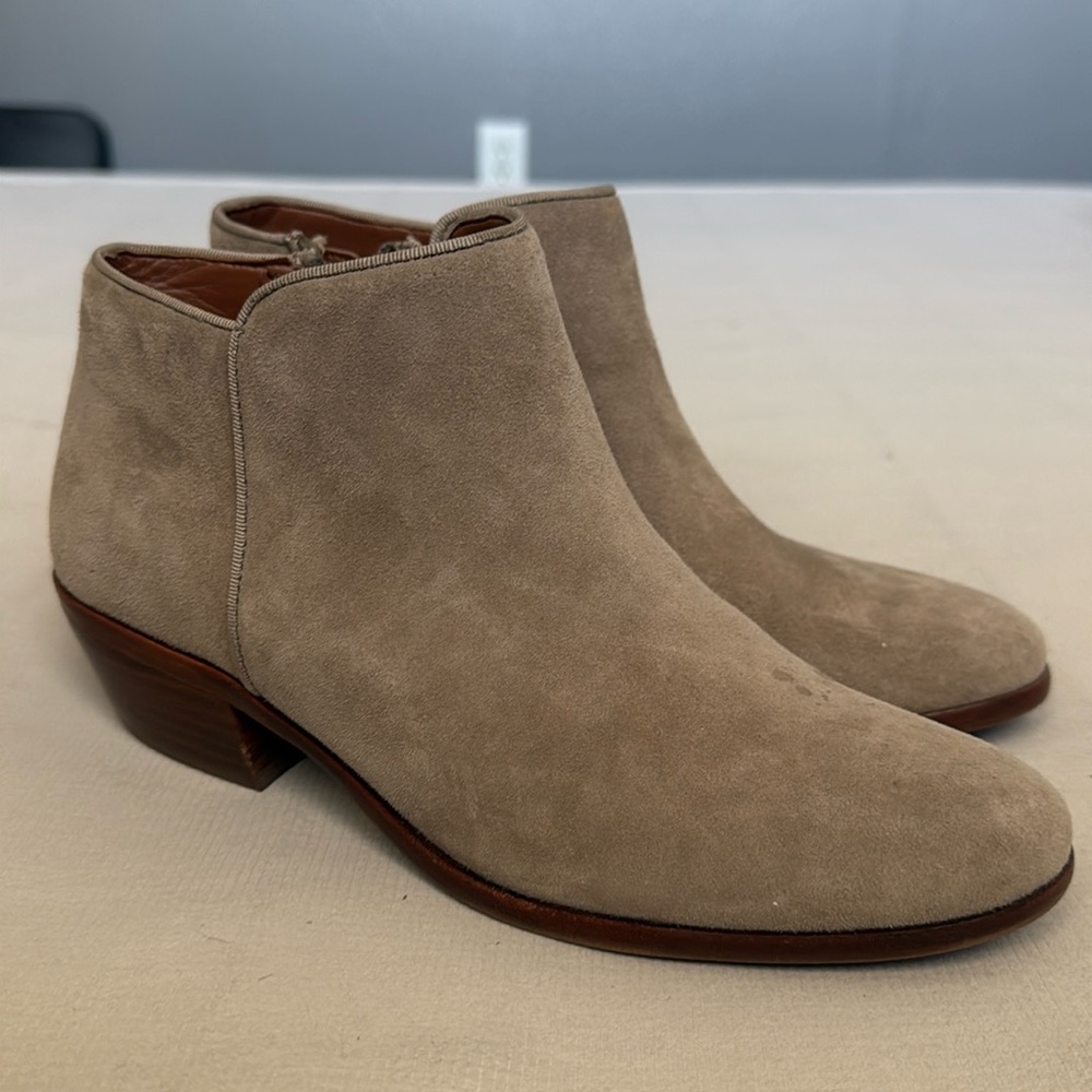 Sam Edelman Suede Booties in Taupe